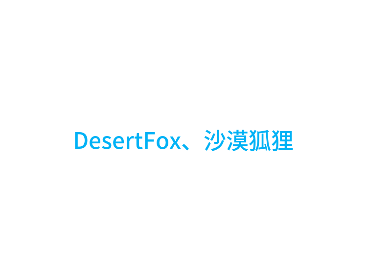 DesertFox、沙漠狐狸